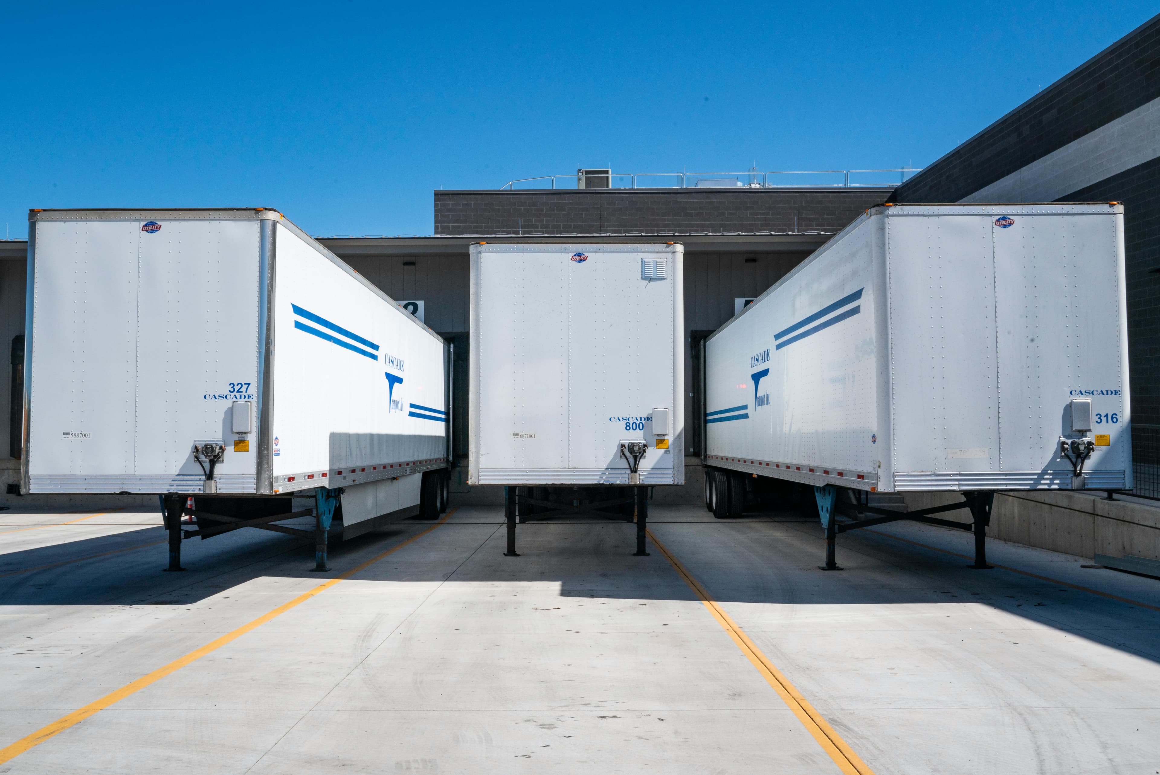Loading dock with trailers - freight logistics operations